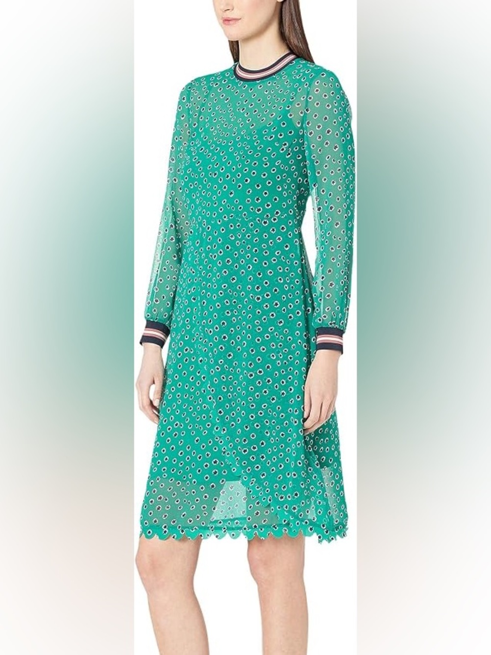 Ted Baker Sibella Green Dot Sheer Dress